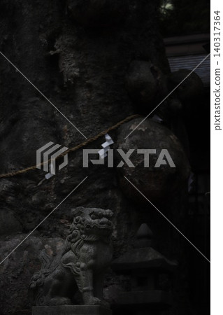 Komainu (guardian lion-dogs) at Sakimiya Shrine in Suwa City, Nagano Prefecture Komainu (guardian lion-dogs) at Sakimiya Shrine in Suwa City, Nagano Prefecture 140317364
