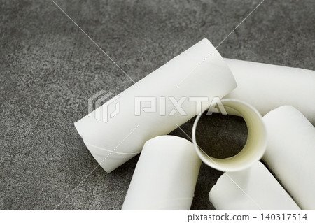 Toilet paper rolls placed haphazardly Toilet paper rolls placed haphazardly 140317514