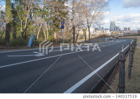 A road on a sunny autumn day A road on a sunny autumn day 140317519