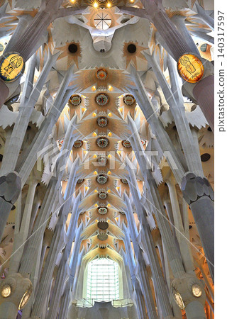 Inside of Sagrada Familia Inside of Sagrada Familia 140317597