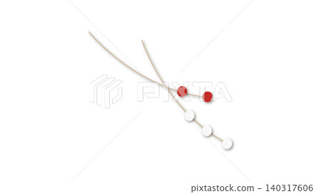 Japanese-style paper-cut design of red and white plum blossoms and branches, vector material for New Year's decorations and New Year's cards. Japanese-style paper-cut design of red and white plum blossoms and branches, vector material for New Year's decorations and New Year's cards. 140317606