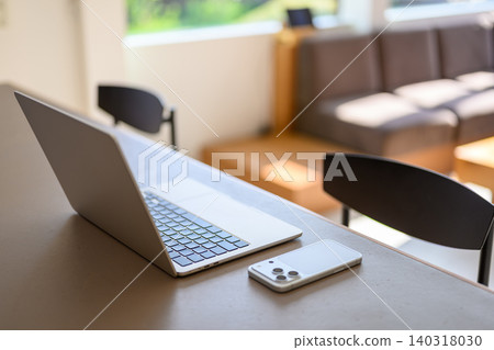Laptop on desk Laptop on desk 140318030