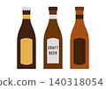 Illustration of a craft beer bottle set 140318054