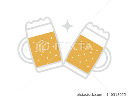 插圖吐司與一杯啤酒 插圖吐司與一杯啤酒 140318055