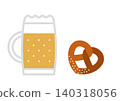 Beer and pretzel snack set 140318056