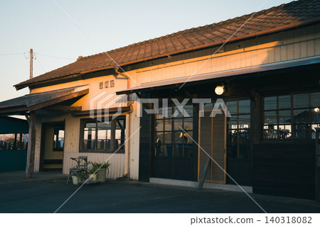 A retro wooden train station A retro wooden train station 140318082