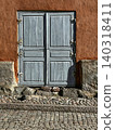 Wooden Timeworn Door of Entrance to Old House. Wooden Timeworn Door of Entrance to Old House. 140318411