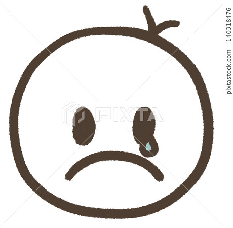 A crying child with a downturned mouth 140318476