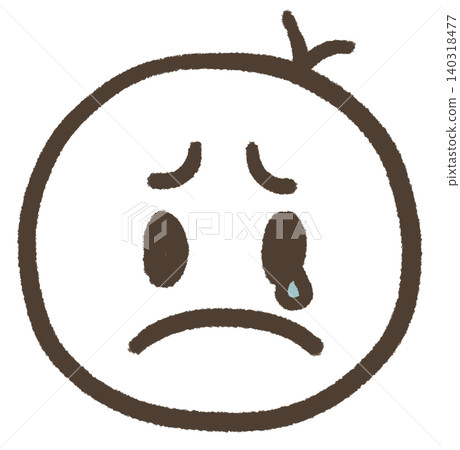 A child with a downturned mouth crying in distress 140318477