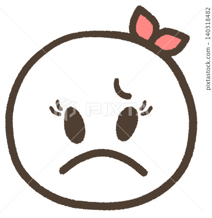 A woman with a troubled expression on her face. A woman with a troubled expression on her face. 140318482