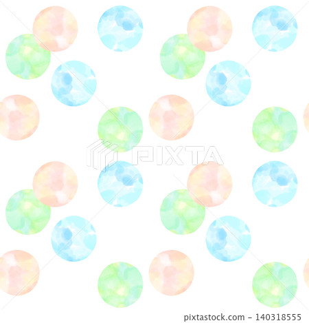 Colorful, sparkling polka dot seamless pattern - hand-drawn watercolor illustration background material Colorful, sparkling polka dot seamless pattern - hand-drawn watercolor illustration background material 140318555