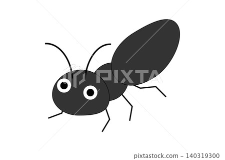 A cute illustration of a black ant A cute illustration of a black ant 140319300