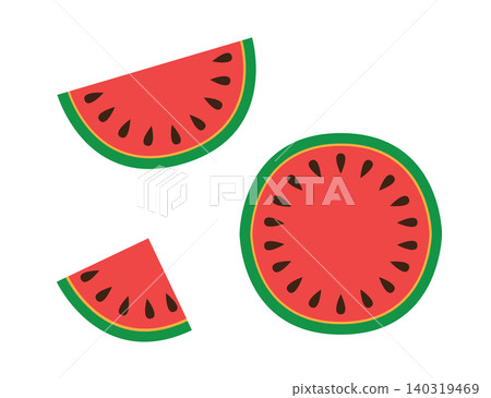 watermelon fruit set isolated vector illustration watermelon fruit set isolated vector illustration 140319469