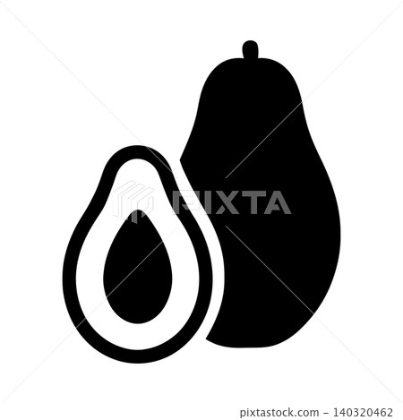 Avocado flat vector illustration for food branding and packaging Avocado flat vector illustration for food branding and packaging 140320462