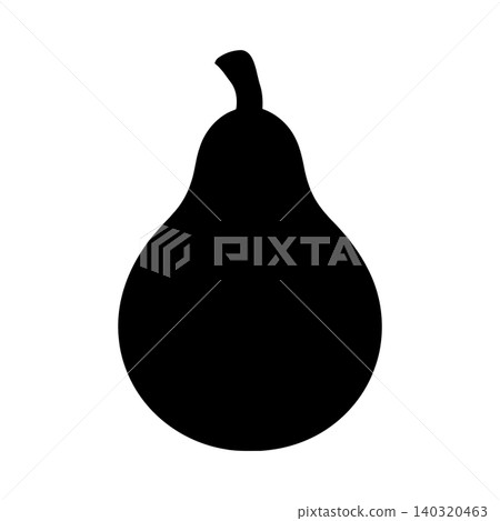 Pear silhouette illustration for food and fruit design Pear silhouette illustration for food and fruit design 140320463