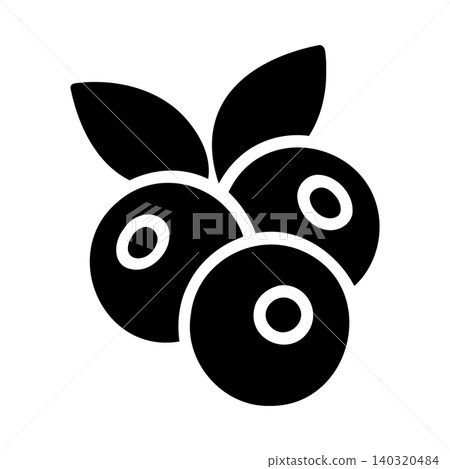 Three cherries flat vector illustration for food and fruit icons 140320484