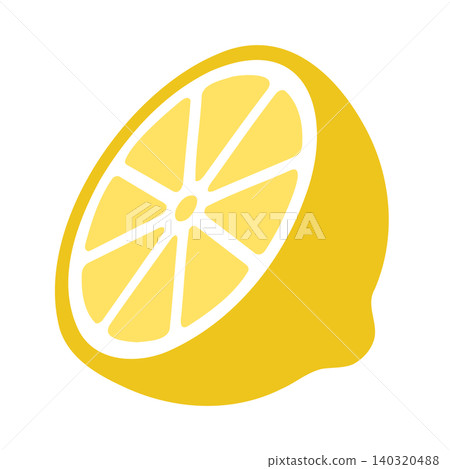 Lemon slice flat vector illustration for food and drink branding 140320488