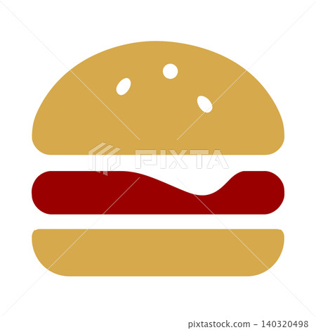 Hamburger flat vector illustration for food branding and packaging Hamburger flat vector illustration for food branding and packaging 140320498