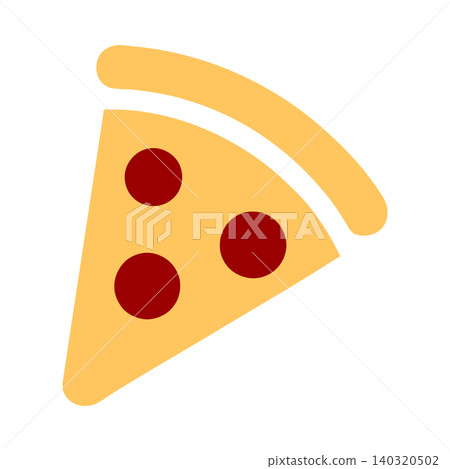 Pepperoni pizza slice flat vector illustration for food branding and menu design Pepperoni pizza slice flat vector illustration for food branding and menu design 140320502