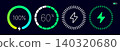Charging battery. Wireless charger icon 140320680