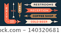Wayfinding arrows. Directional signs collection 140320681