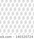 Fried eggs in doodle style. Seamless pattern.  140320724