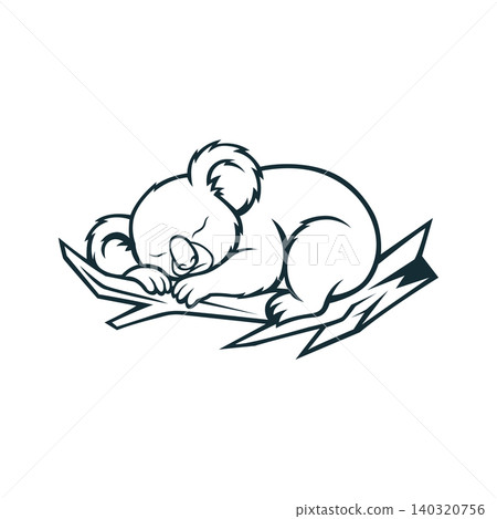 koala mascot logo illustration vector design template simple and clean 140320756