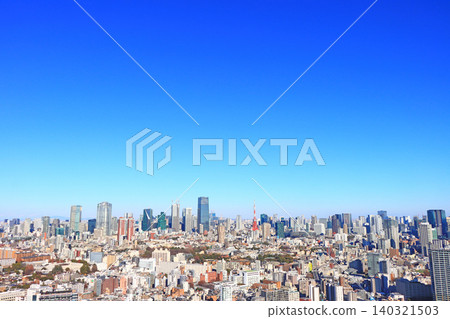 東京港區、東京城市景觀與東京鐵塔風景 東京港區、東京城市景觀與東京鐵塔風景 140321503