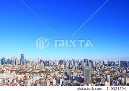 東京港區、東京城市景觀與東京鐵塔風景 東京港區、東京城市景觀與東京鐵塔風景 140321504