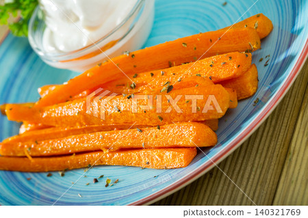 Carrot sticks with sour cream Carrot sticks with sour cream 140321769