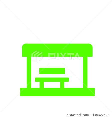 Simple station platform pictogram (green) that is easy to use for station information and transportation maps. Simple station platform pictogram (green) that is easy to use for station information and transportation maps. 140322328