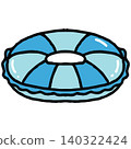 Cute inflatable ring icon for use in letters 140322424