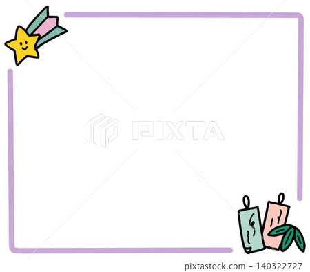 Cute Tanabata frames that can be used for letters Cute Tanabata frames that can be used for letters 140322727