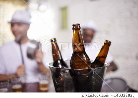 Beer, bottle and musician in performance at club on drums for carnival, festival or party. Night, club and event with alcohol closeup with people with creative energy, samba or salsa beat with rhythm Beer, bottle and musician in performance at club on drums for carnival, festival or party. Night, club and event with alcohol closeup with people with creative energy, samba or salsa beat with rhythm 140322923