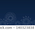 Fireworks background image with ample white space; simple event design; night sky image. 140323838