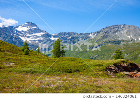 Picturesque highland alpine landscape on Simplon Pass Picturesque highland alpine landscape on Simplon Pass 140324061