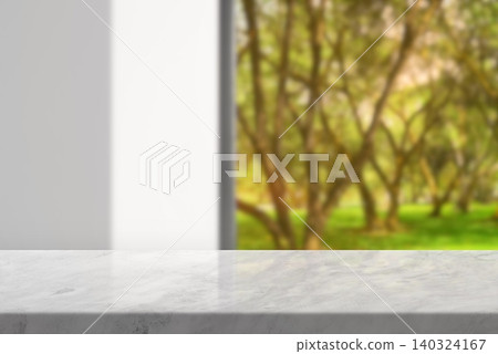 Minimalist Marble Product Display Platform with Natural Tree Shadow and Blurred Garden Background, Bright and Airy Backdrop for Luxury Cosmetic Presentation. Minimalist Marble Product Display Platform with Natural Tree Shadow and Blurred Garden Background, Bright and Airy Backdrop for Luxury Cosmetic Presentation. 140324167