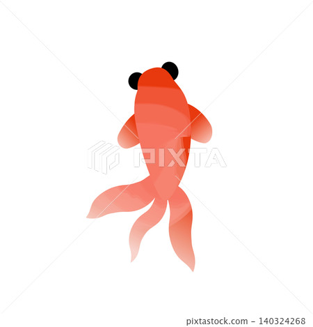Simple watercolor-style illustration of a red goldfish (02) Simple watercolor-style illustration of a red goldfish (02) 140324268