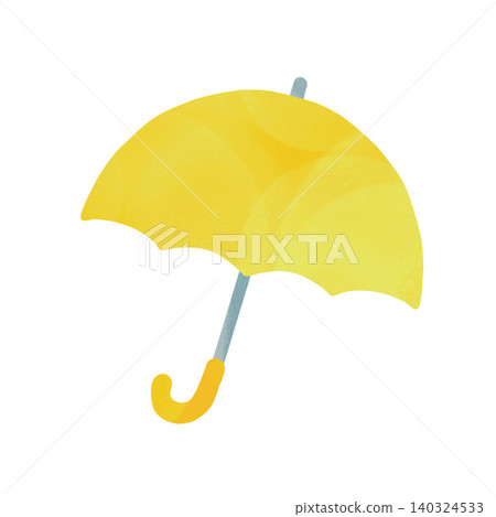Gentle, hand-drawn watercolor-style umbrella illustration (yellow) Gentle, hand-drawn watercolor-style umbrella illustration (yellow) 140324533