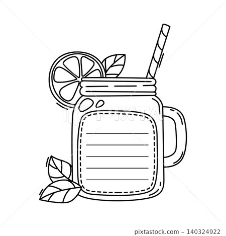 Fruit cocktail glass jug kids memo note frame Fruit cocktail glass jug kids memo note frame 140324922
