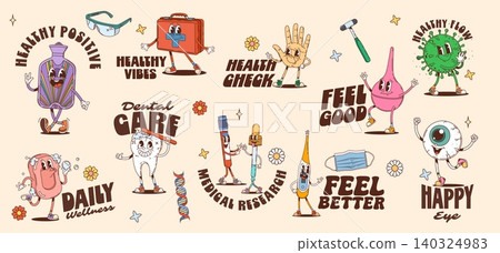 Medicine and health care y2k groovy stickers Medicine and health care y2k groovy stickers 140324983