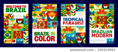 Brazil travel vacation posters, Brazilian pattern Brazil travel vacation posters, Brazilian pattern 140324993