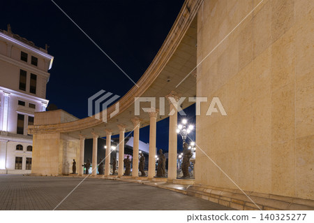 the colonnade macedonia monument in Skopje, North Macedonia 140325277