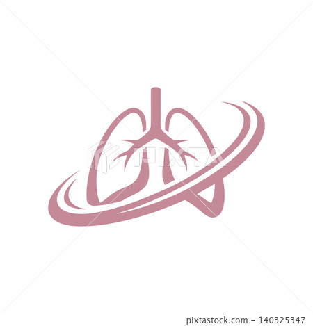 Lung illustration in minimalist line art style for medical and health concepts Lung illustration in minimalist line art style for medical and health concepts 140325347