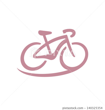 Bicycle minimalist line art in pink for cycling poster and wall art Bicycle minimalist line art in pink for cycling poster and wall art 140325354