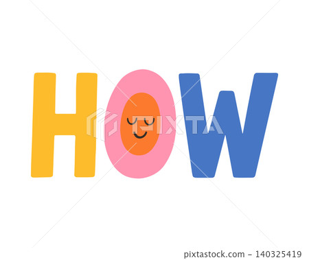 Smiling face character in flat vector style for greeting cards and stickers Smiling face character in flat vector style for greeting cards and stickers 140325419