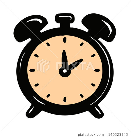 Alarm clock in simple flat vector style for time and schedule illustrations Alarm clock in simple flat vector style for time and schedule illustrations 140325543