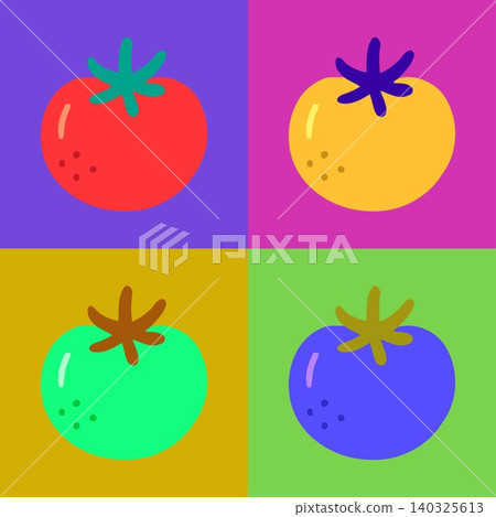 Colorful tomato seamless repeat pattern in flat vector style for textile print and fabric design Colorful tomato seamless repeat pattern in flat vector style for textile print and fabric design 140325613