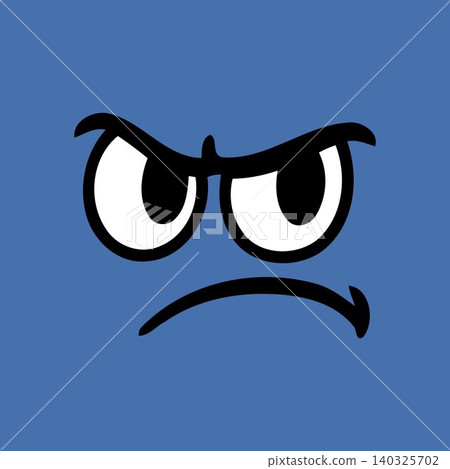 Angry face cartoon vector illustration for digital media and emoticon use Angry face cartoon vector illustration for digital media and emoticon use 140325702