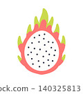 Dragon fruit flat vector illustration for food and health branding 140325813